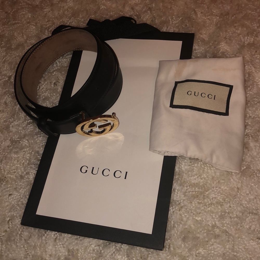 Authentic black Gucci Belt